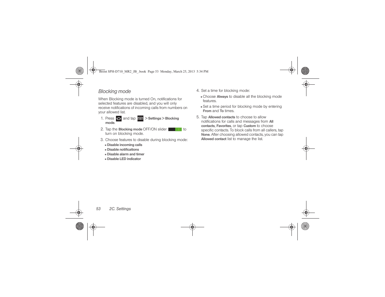 Blocking mode | Samsung SPH-D710ZWABST User Manual | Page 68 / 252