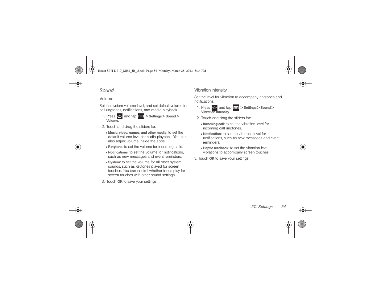 Sound | Samsung SPH-D710ZWABST User Manual | Page 69 / 252