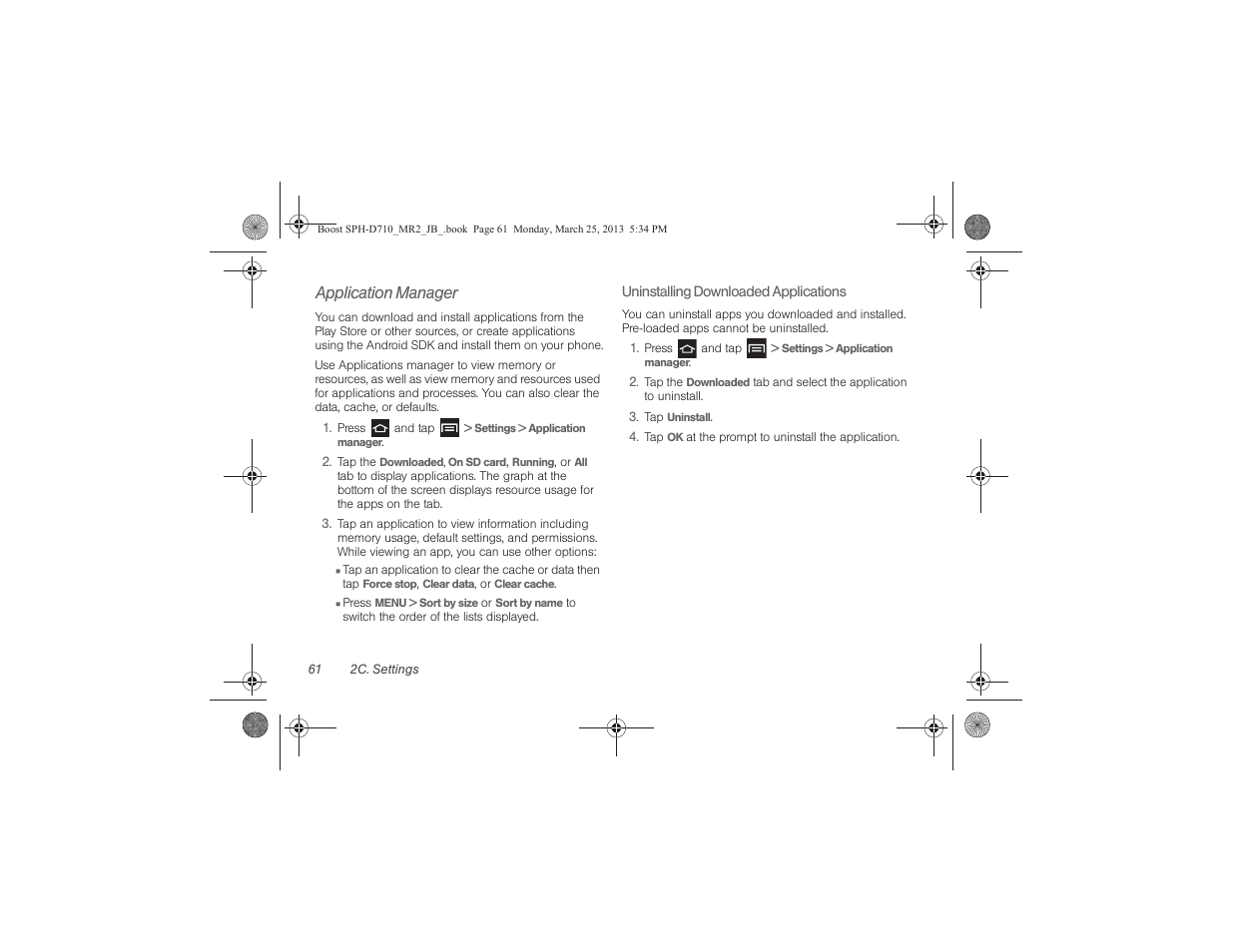 Application manager | Samsung SPH-D710ZWABST User Manual | Page 76 / 252