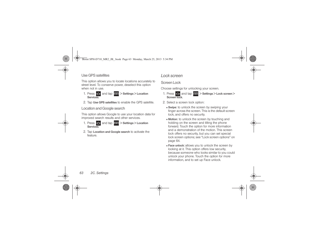 Lock screen | Samsung SPH-D710ZWABST User Manual | Page 78 / 252