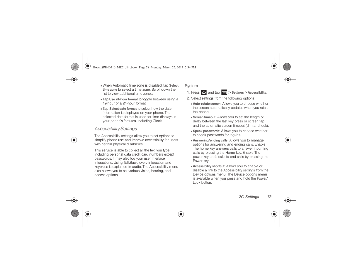 Accessibility settings | Samsung SPH-D710ZWABST User Manual | Page 93 / 252