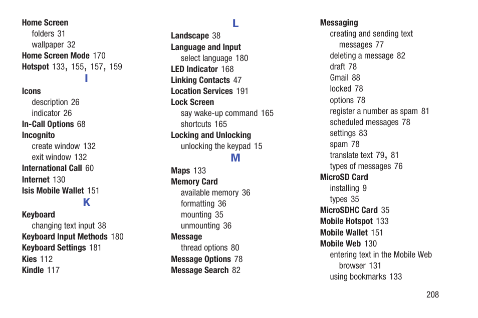 Samsung SGH-I257ZKAATT User Manual | Page 215 / 218