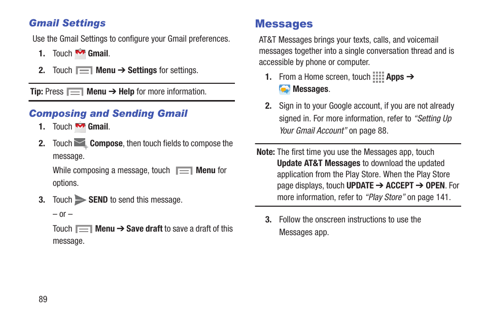 Messages | Samsung SGH-I257ZKAATT User Manual | Page 96 / 218