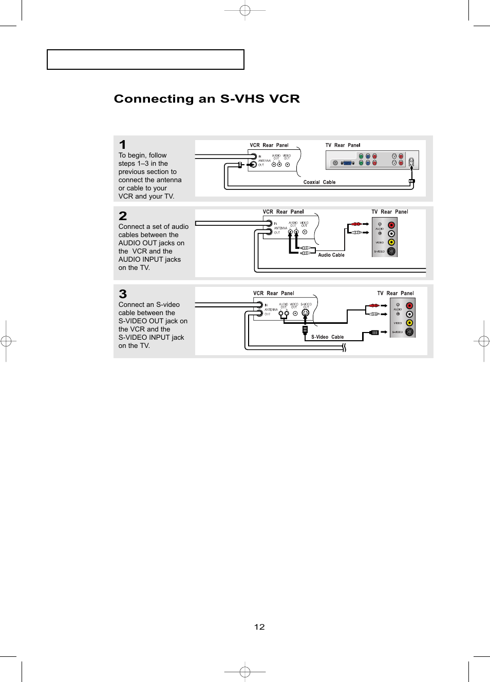 Connecting an s-vhs vcr | Samsung LTN1785WX-XAA User Manual | Page 21 / 68