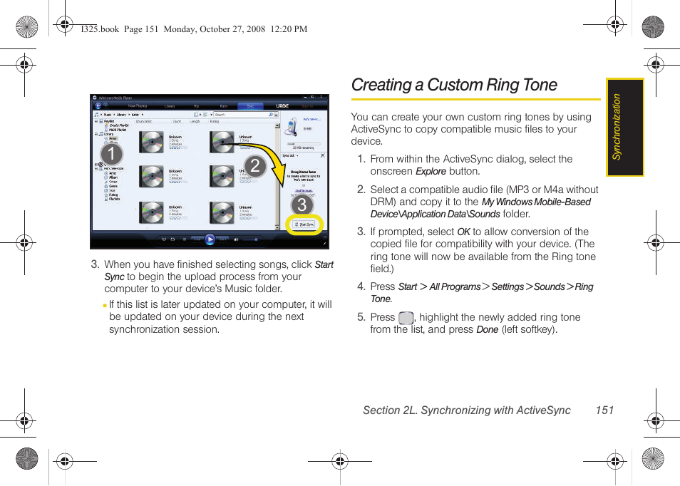 Creating a custom ring tone | Samsung SPH-I325DLASPR User Manual | Page 165 / 227