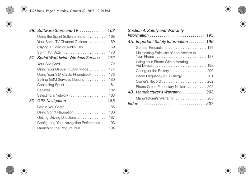 Samsung SPH-I325DLASPR User Manual | Page 6 / 227