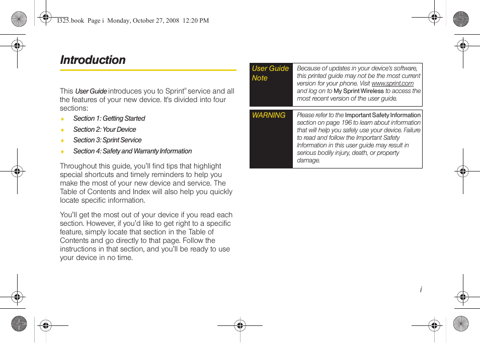 Introduction | Samsung SPH-I325DLASPR User Manual | Page 7 / 227