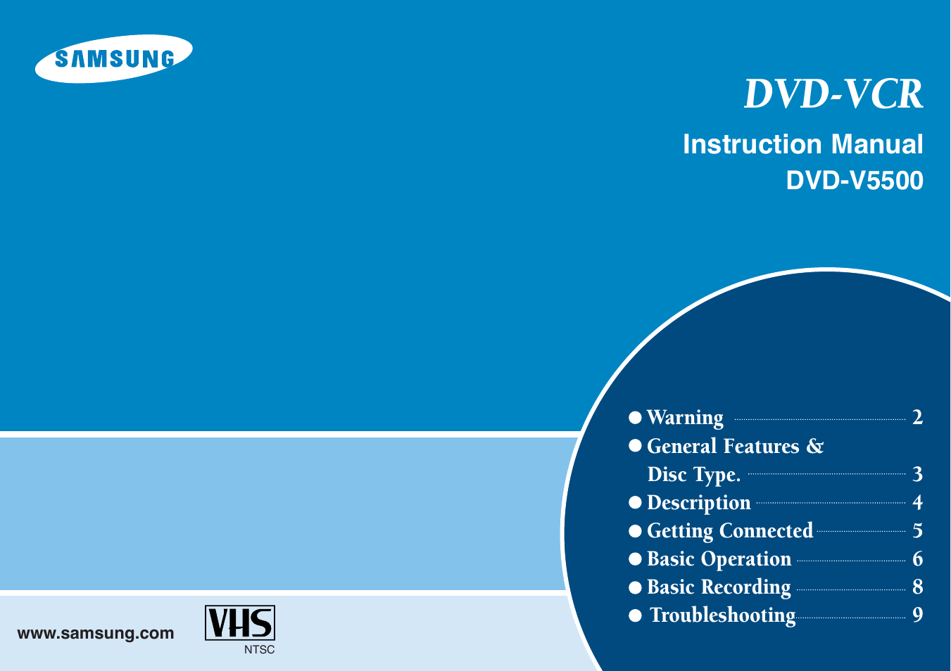 Samsung DVD-V5500-AFS User Manual | 10 pages