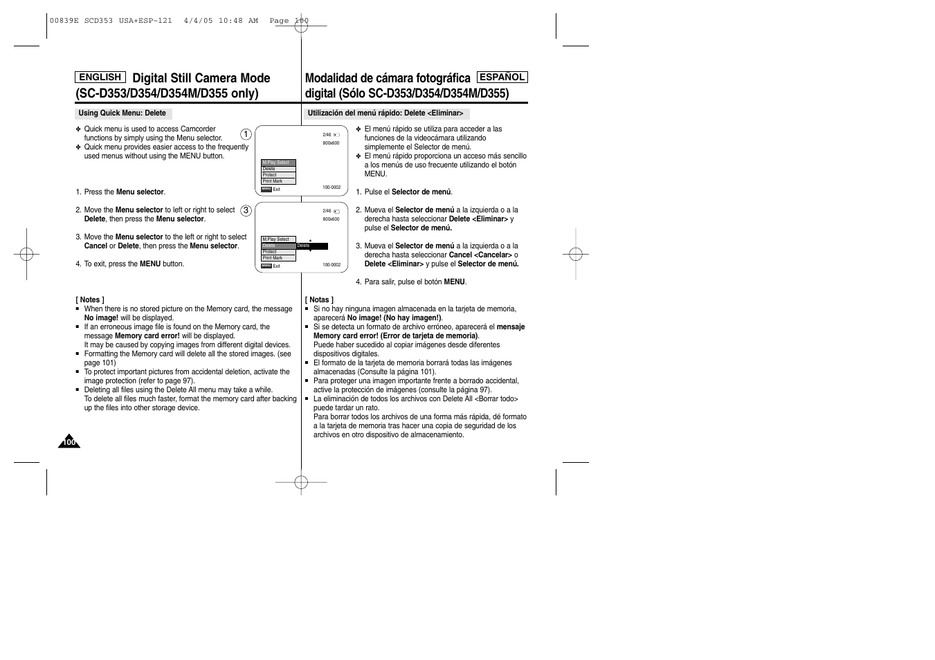 Samsung SC-D353-XAP User Manual | Page 100 / 122