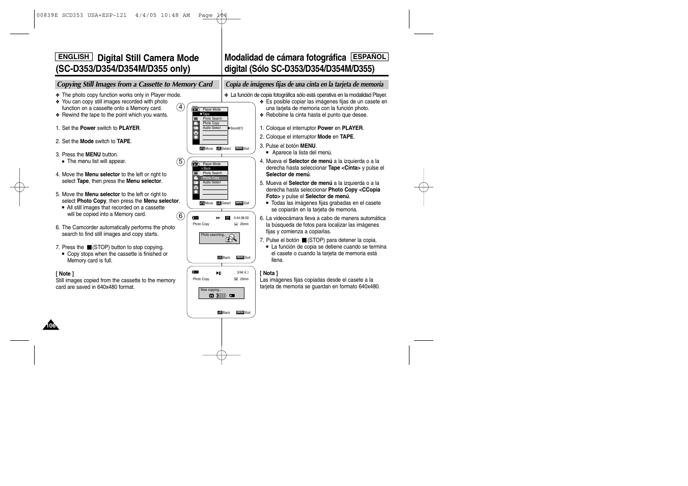 Samsung SC-D353-XAP User Manual | Page 106 / 122