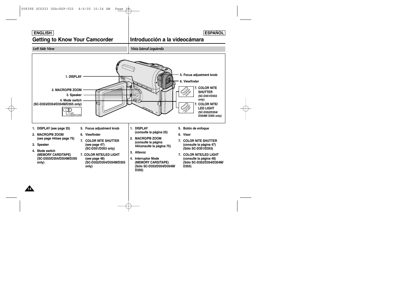 Samsung SC-D353-XAP User Manual | Page 14 / 122