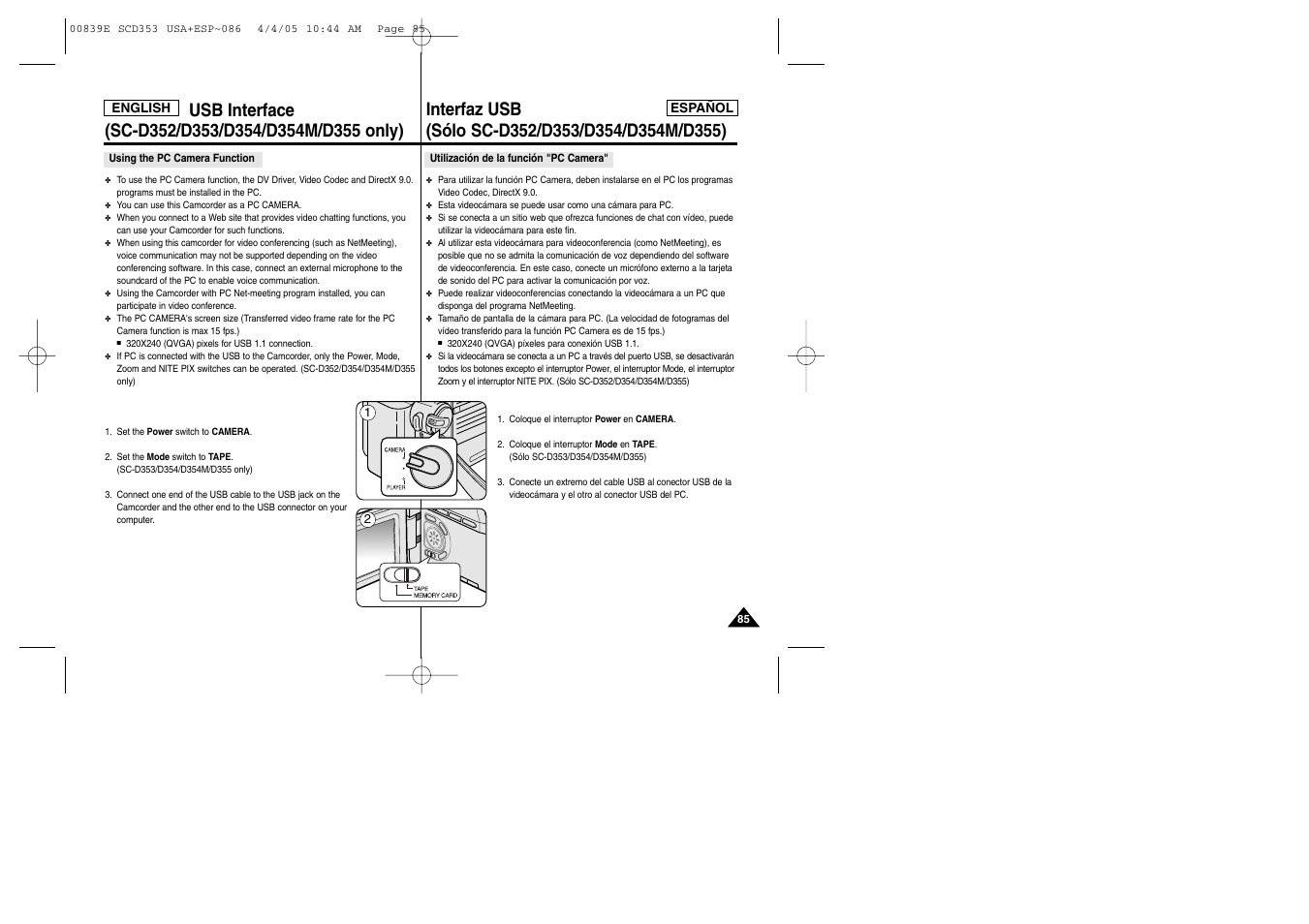 Samsung SC-D353-XAP User Manual | Page 85 / 122