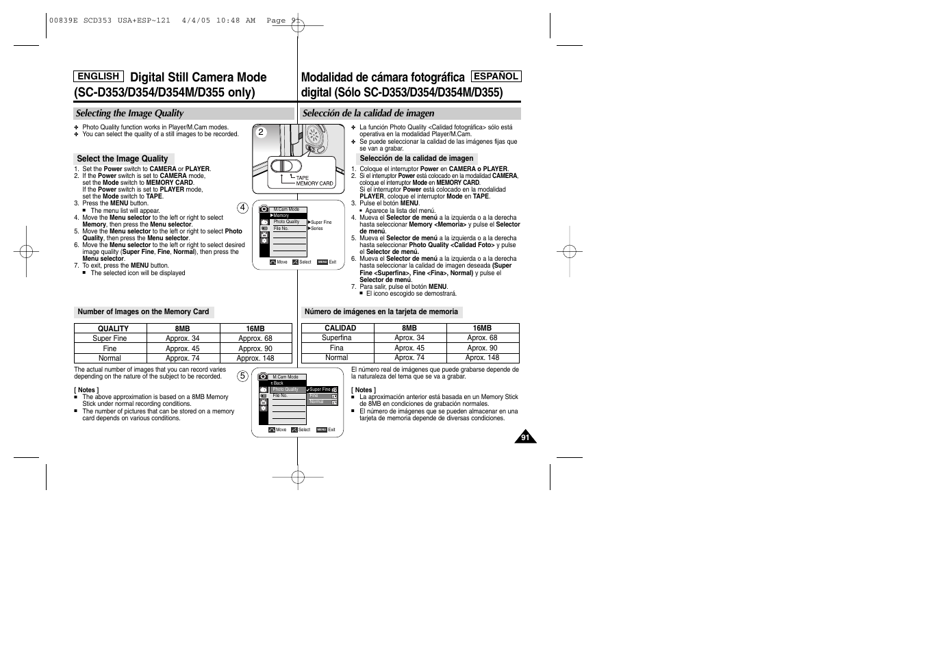 Samsung SC-D353-XAP User Manual | Page 91 / 122