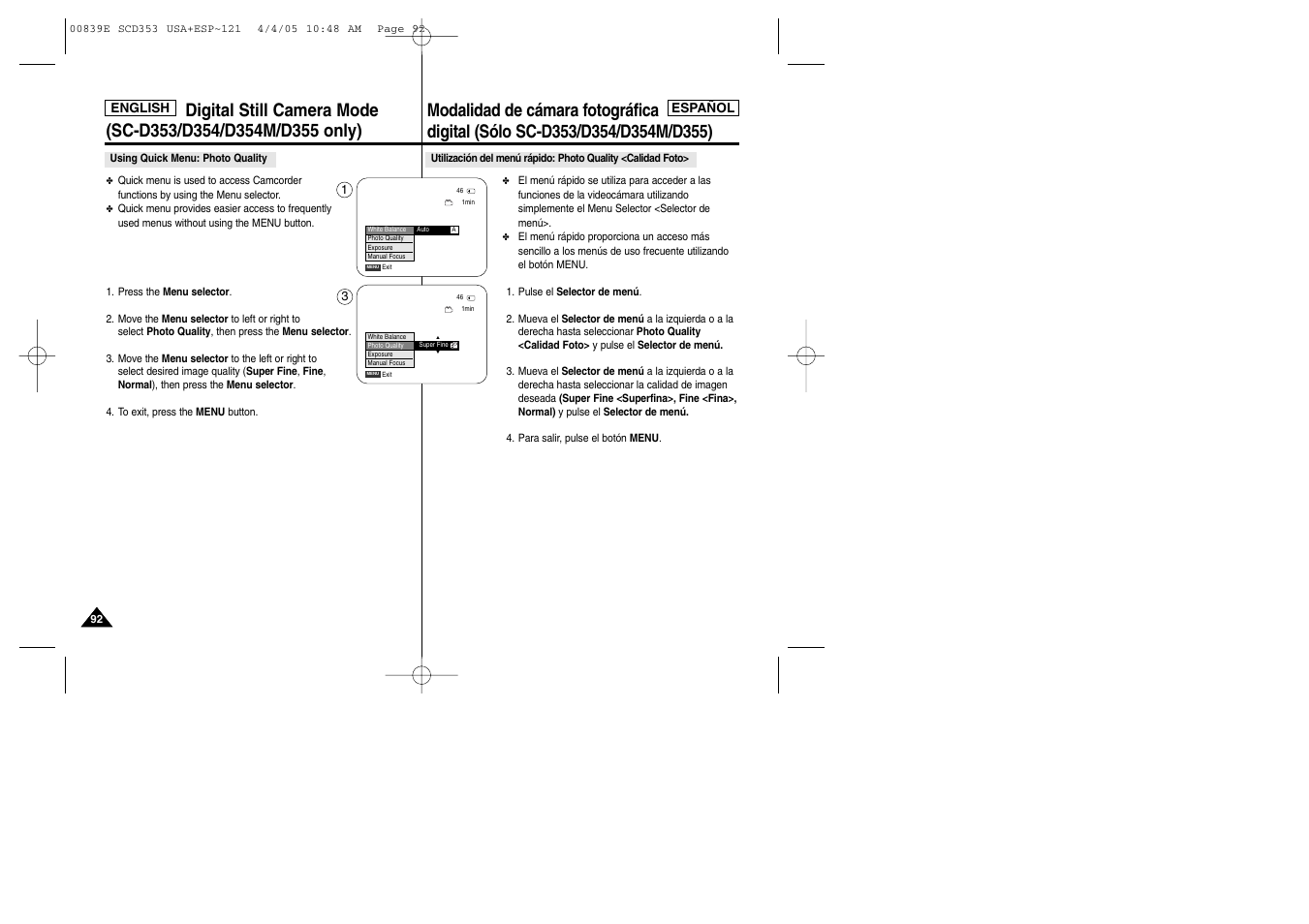 Samsung SC-D353-XAP User Manual | Page 92 / 122