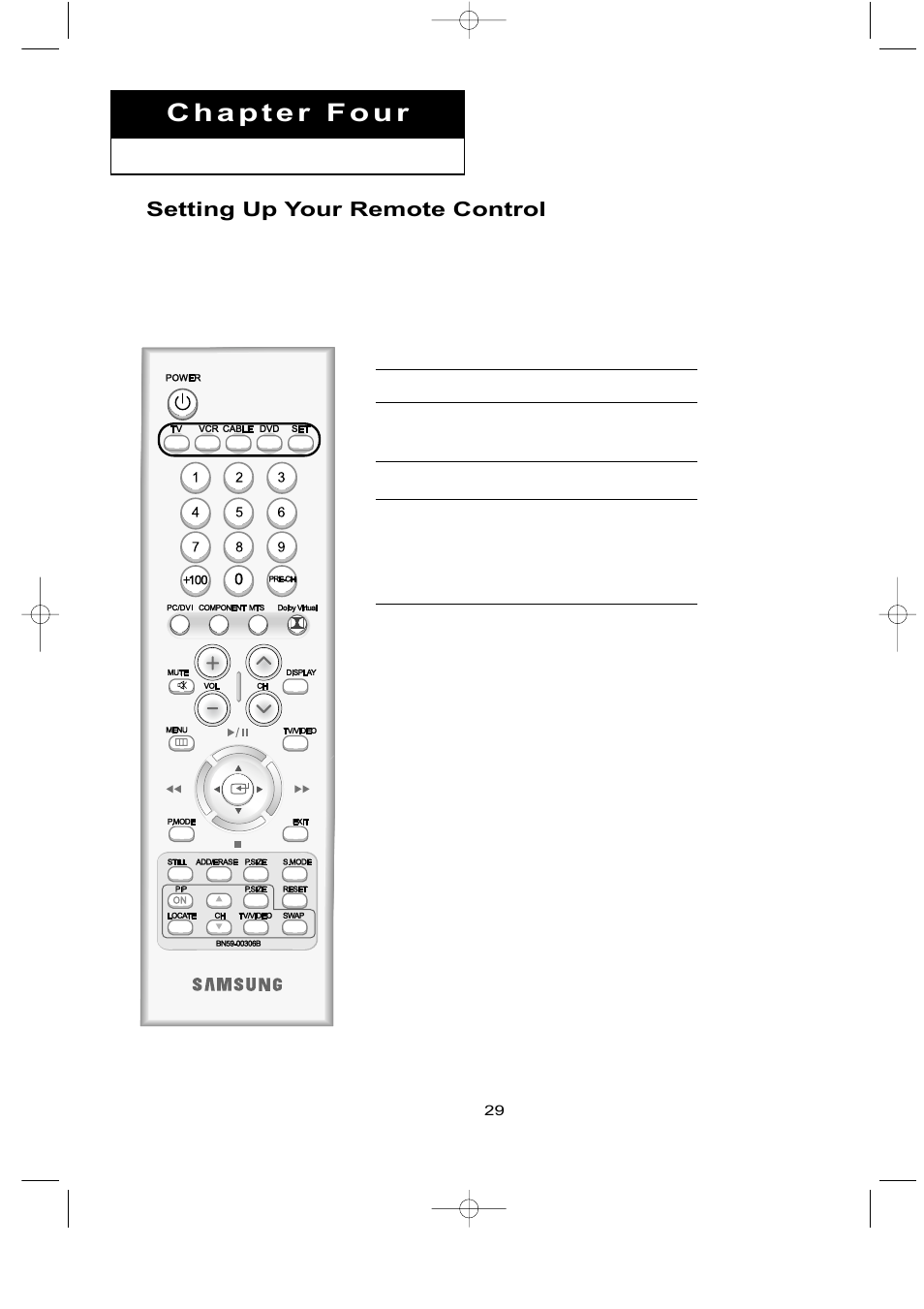 Setting up your remote control | Samsung LTN226WX-XAC User Manual | Page 37 / 72