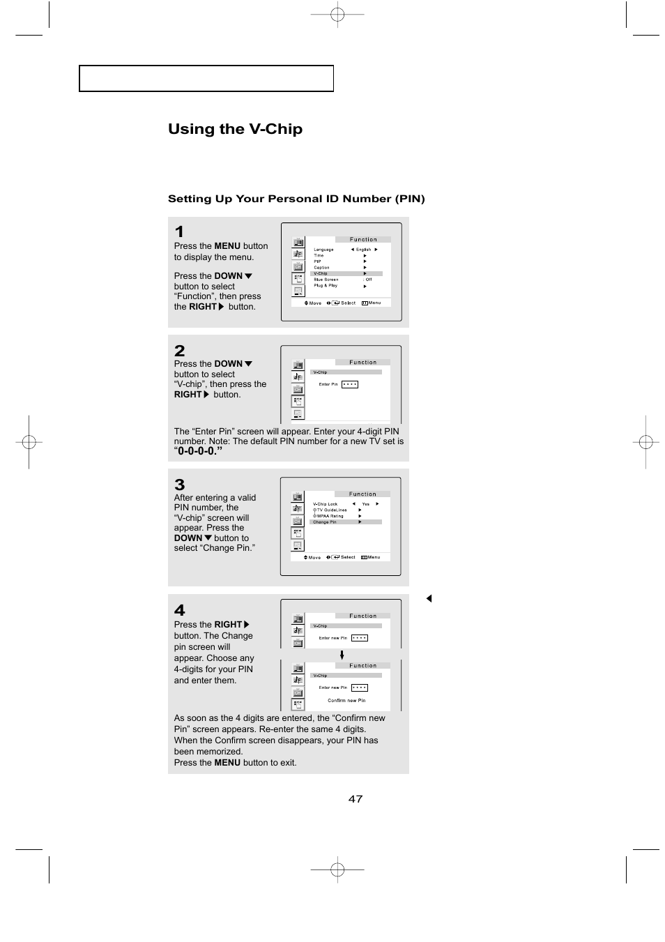 Using the v-chip | Samsung LTN226WX-XAC User Manual | Page 55 / 72