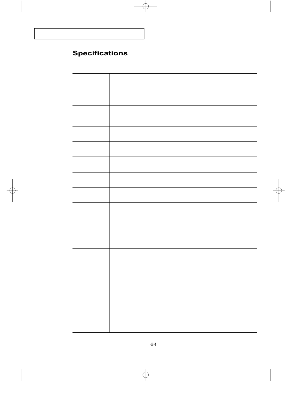 Specifications | Samsung LTN226WX-XAC User Manual | Page 72 / 72