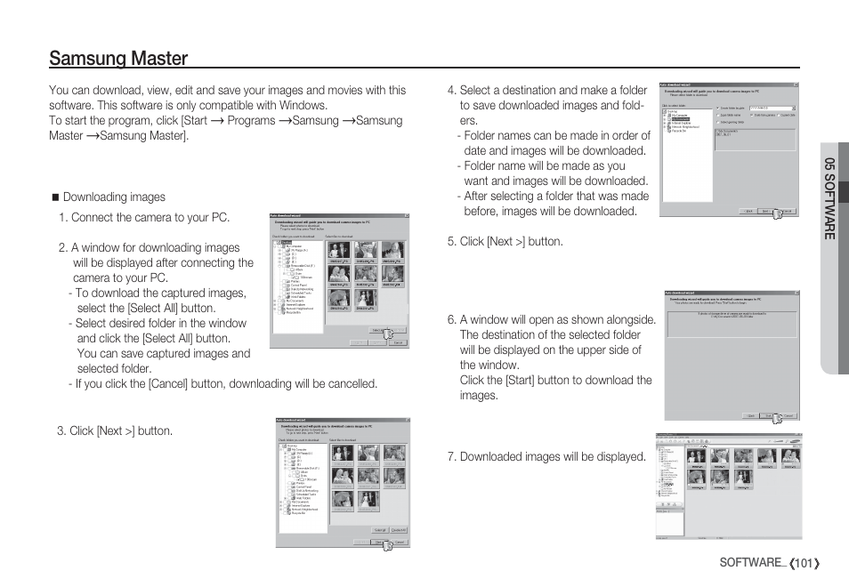 Samsung master | Samsung EC-S85ZZBBA-SP User Manual | Page 102 / 110