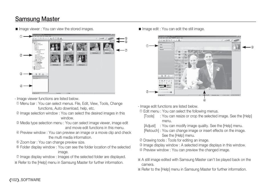 Samsung master | Samsung EC-S85ZZBBA-SP User Manual | Page 103 / 110