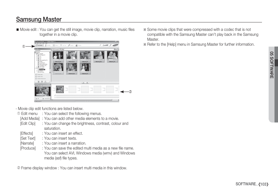 Samsung master | Samsung EC-S85ZZBBA-SP User Manual | Page 104 / 110