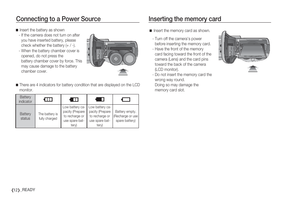 Connecting to a power source, Ih g f | Samsung EC-S85ZZBBA-SP User Manual | Page 13 / 110