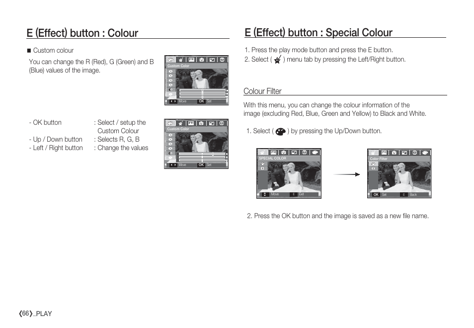 Colour filter | Samsung EC-S85ZZBBA-SP User Manual | Page 67 / 110