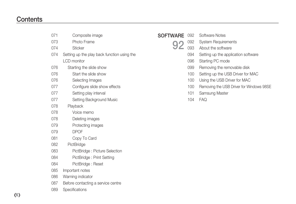 Samsung EC-S85ZZBBA-SP User Manual | Page 7 / 110