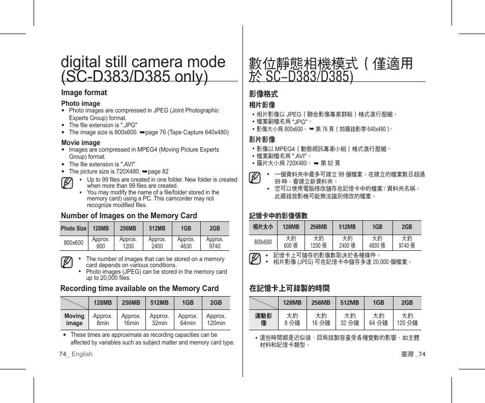 Samsung SC-D383-XAP User Manual | Page 78 / 111