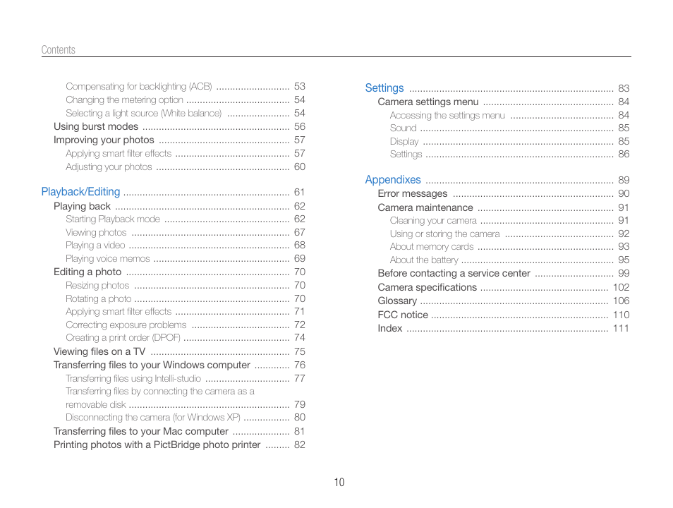 Samsung EC-PL210ZBPUUS User Manual | Page 11 / 115