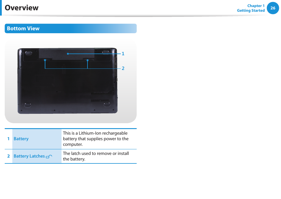 Overview | Samsung NP270E5G-K02US User Manual | Page 27 / 129