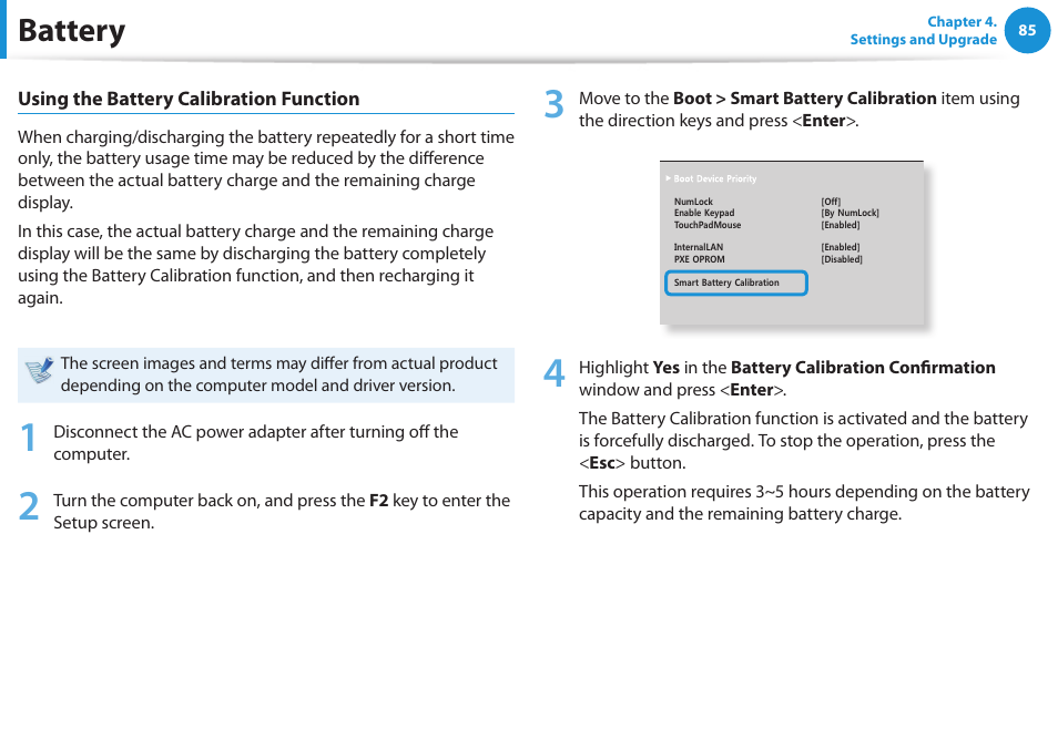 Battery | Samsung NP270E5G-K02US User Manual | Page 86 / 129