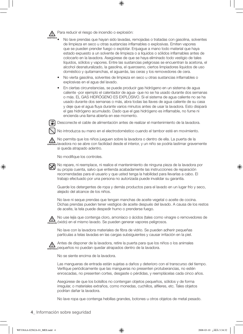 Samsung WF338AAB-XAA User Manual | Page 34 / 60
