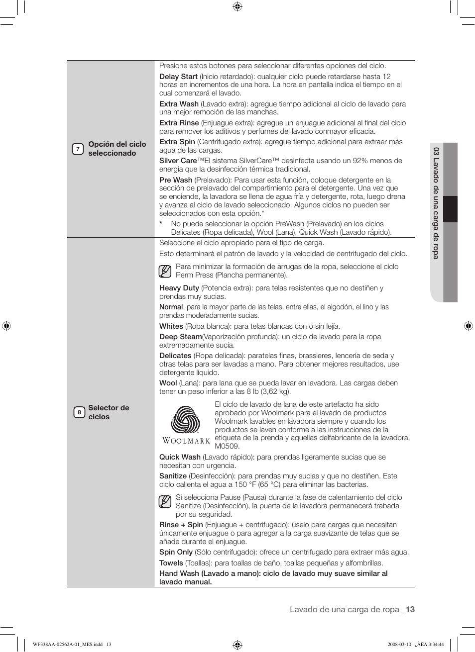 Samsung WF338AAB-XAA User Manual | Page 43 / 60