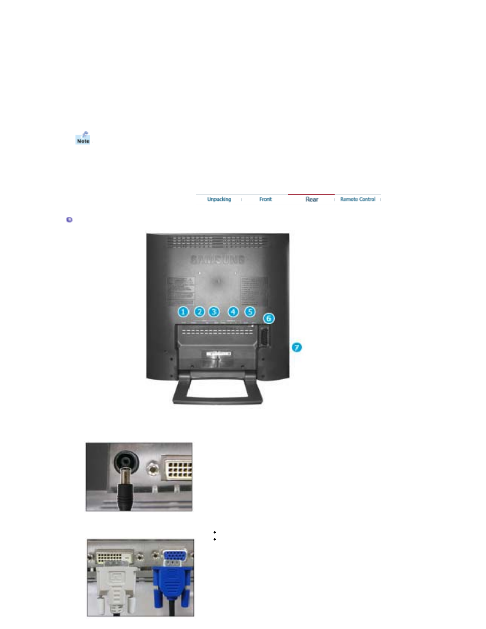 Rear | Samsung RT19FSSS User Manual | Page 12 / 60