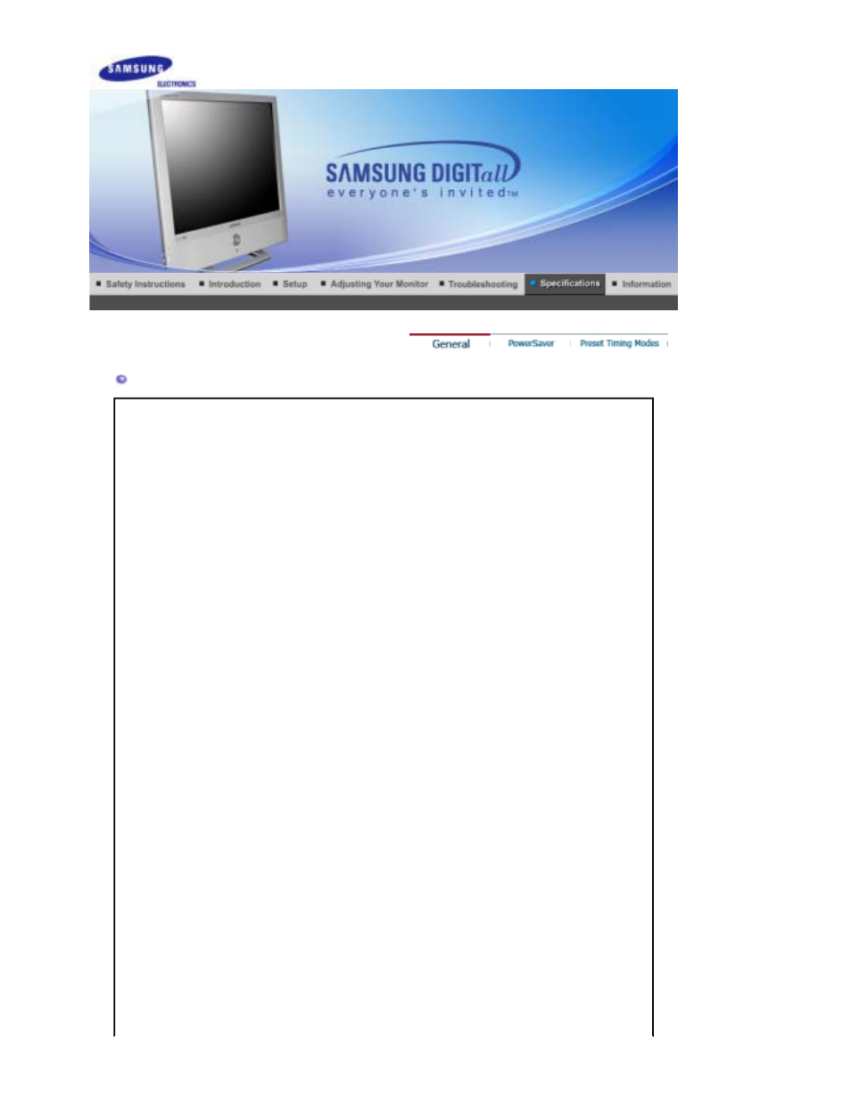 Specifications, General | Samsung RT19FSSS User Manual | Page 43 / 60