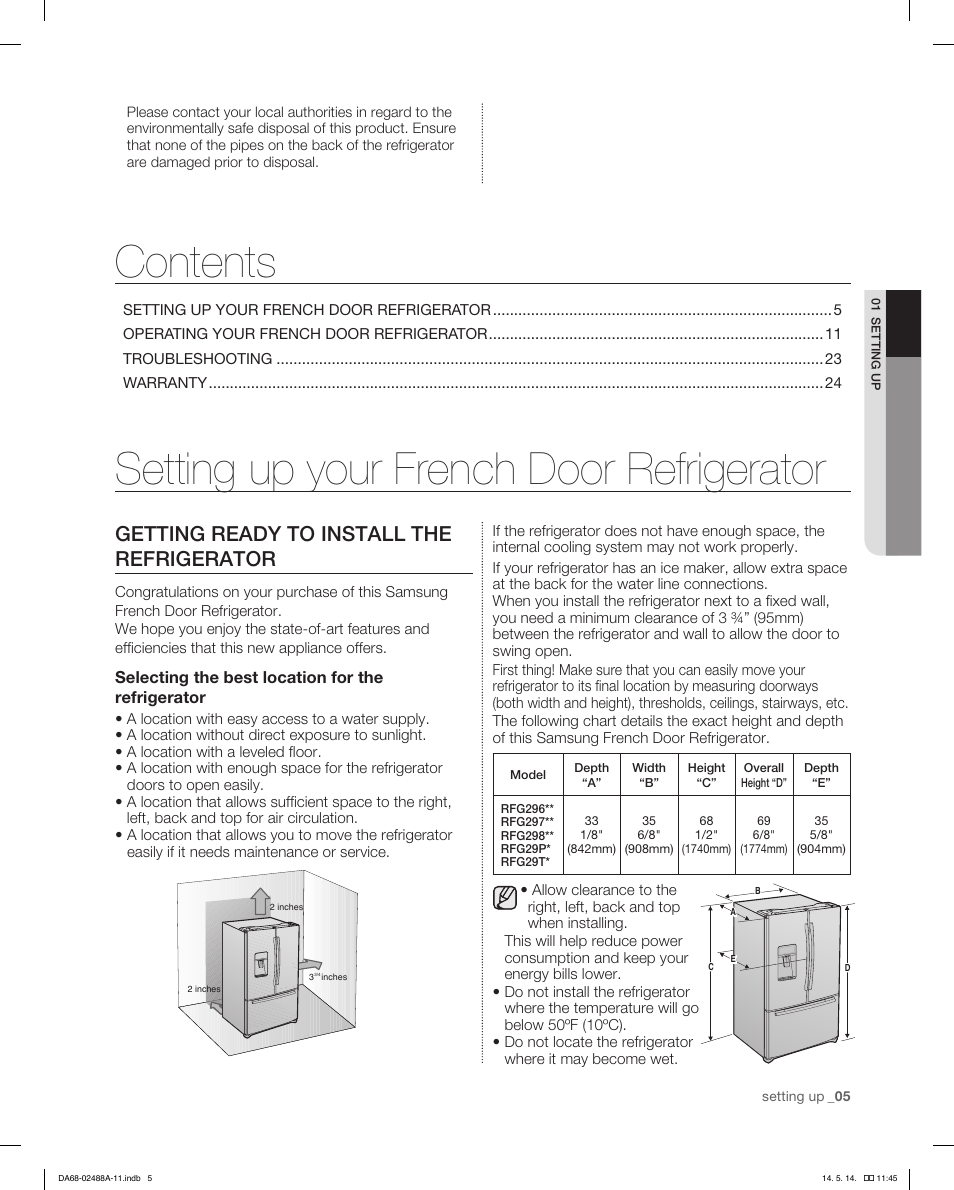 Samsung RFG298HDRS-XAA User Manual | Page 5 / 80