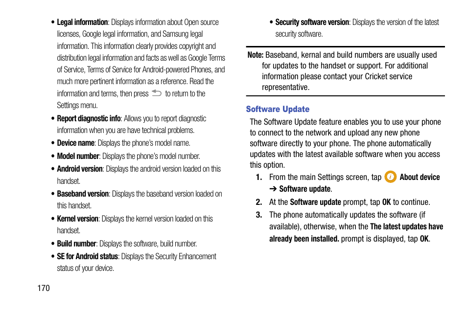 Software update | Samsung SM-G900AZKZAIO User Manual | Page 178 / 200