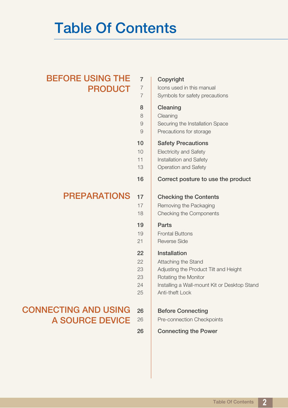 Samsung LS19C45KBRV-GO User Manual | Page 2 / 122