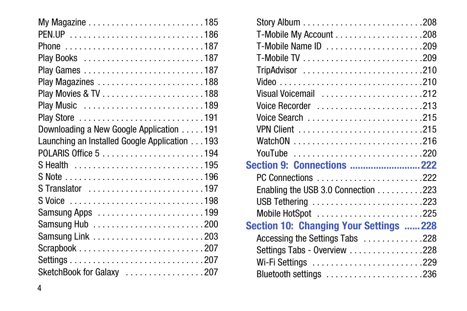Samsung SM-N900TZWETMB User Manual | Page 10 / 375