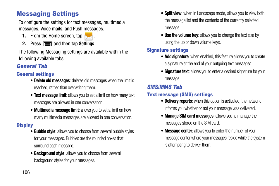 Messaging settings, For more | Samsung SM-N900TZWETMB User Manual | Page 112 / 375