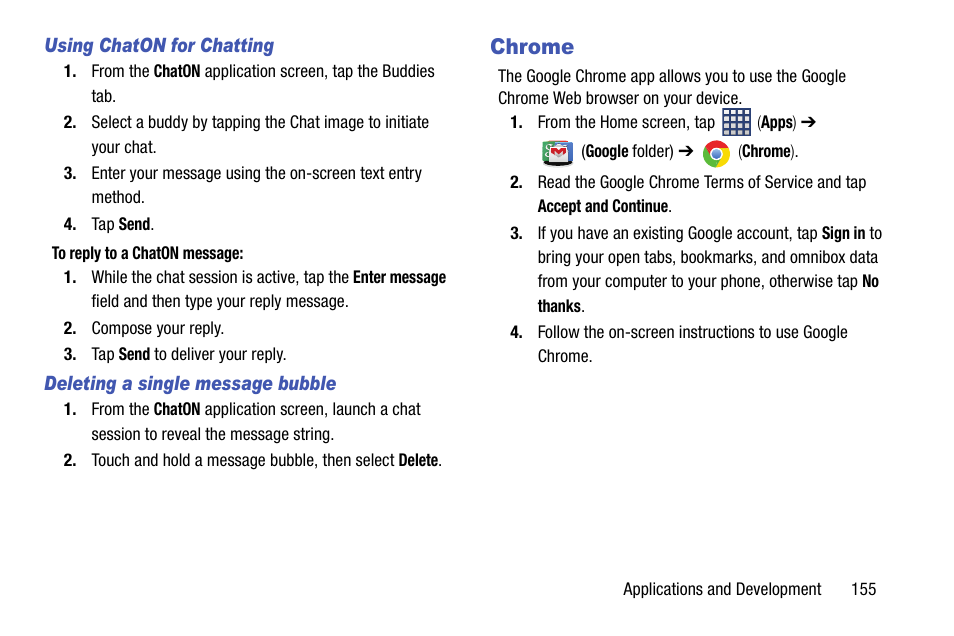 Chrome | Samsung SM-N900TZWETMB User Manual | Page 161 / 375