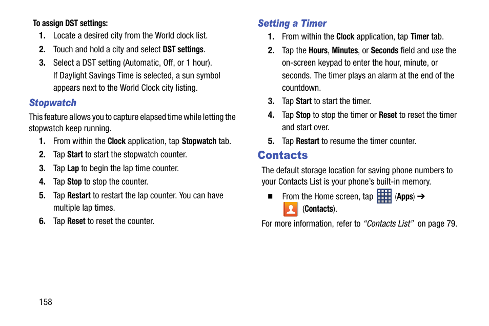 Contacts | Samsung SM-N900TZWETMB User Manual | Page 164 / 375