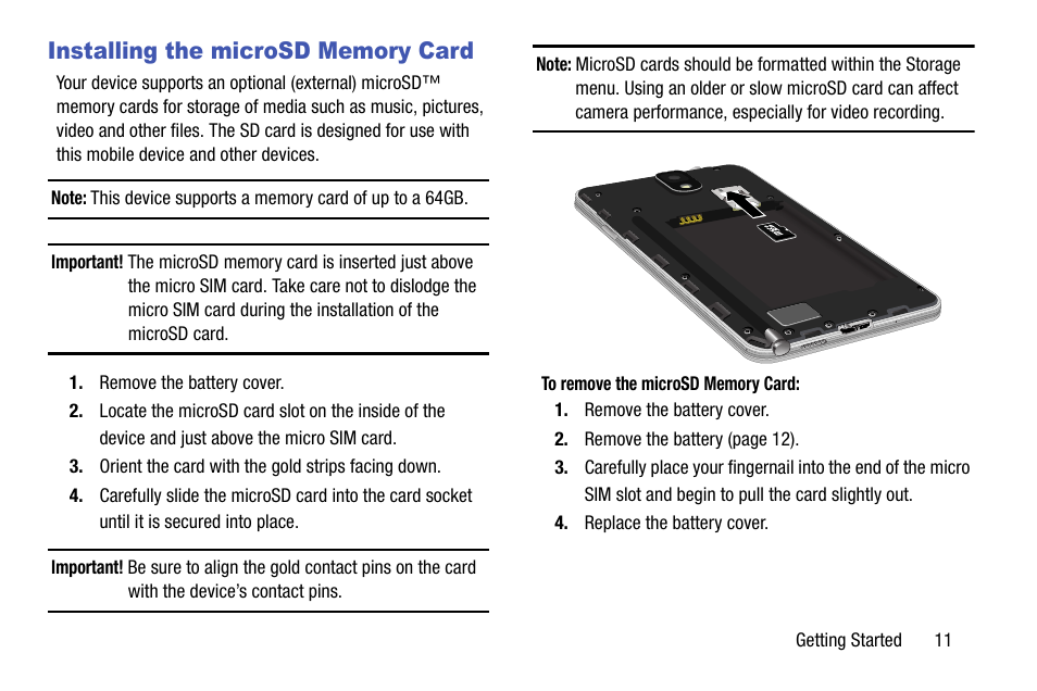 Installing the microsd memory card | Samsung SM-N900TZWETMB User Manual | Page 17 / 375