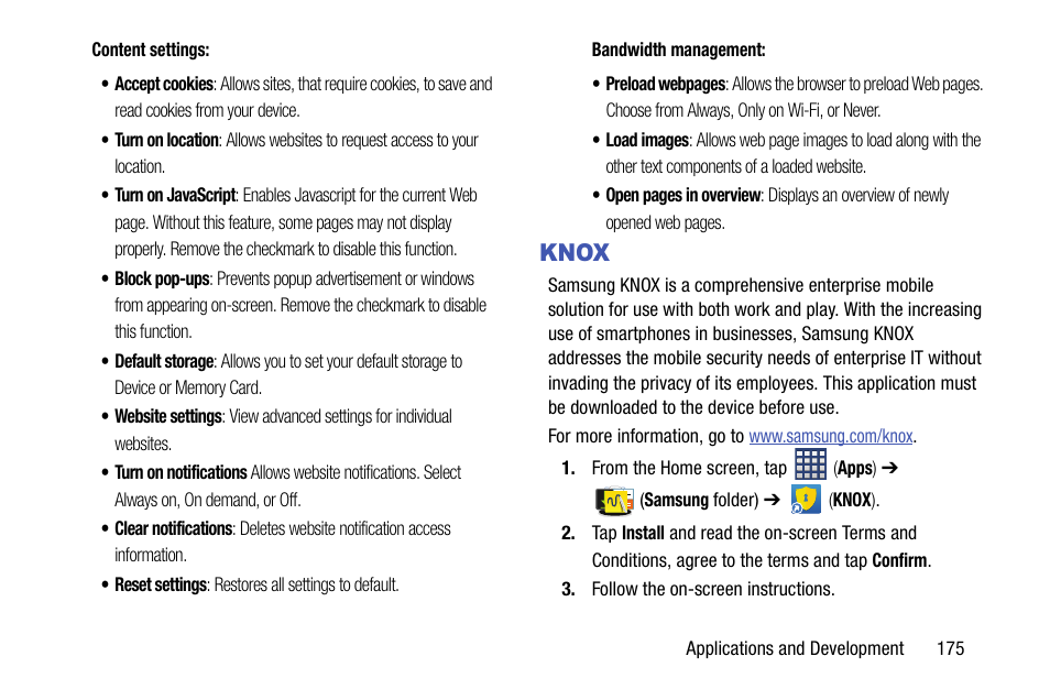 Knox | Samsung SM-N900TZWETMB User Manual | Page 181 / 375
