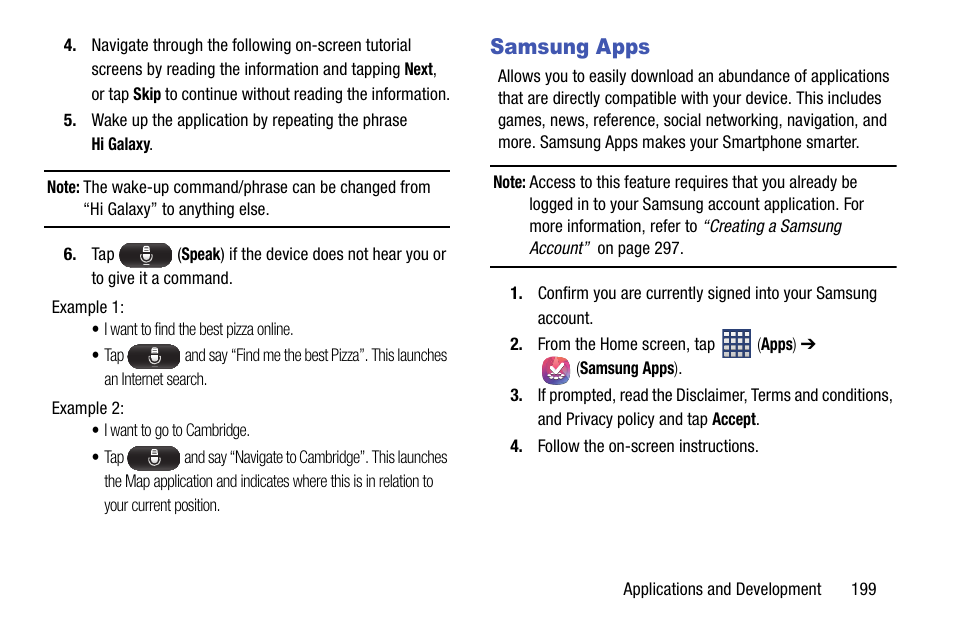 Samsung apps | Samsung SM-N900TZWETMB User Manual | Page 205 / 375