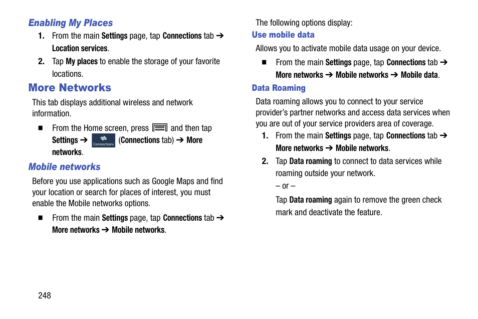 More networks | Samsung SM-N900TZWETMB User Manual | Page 254 / 375