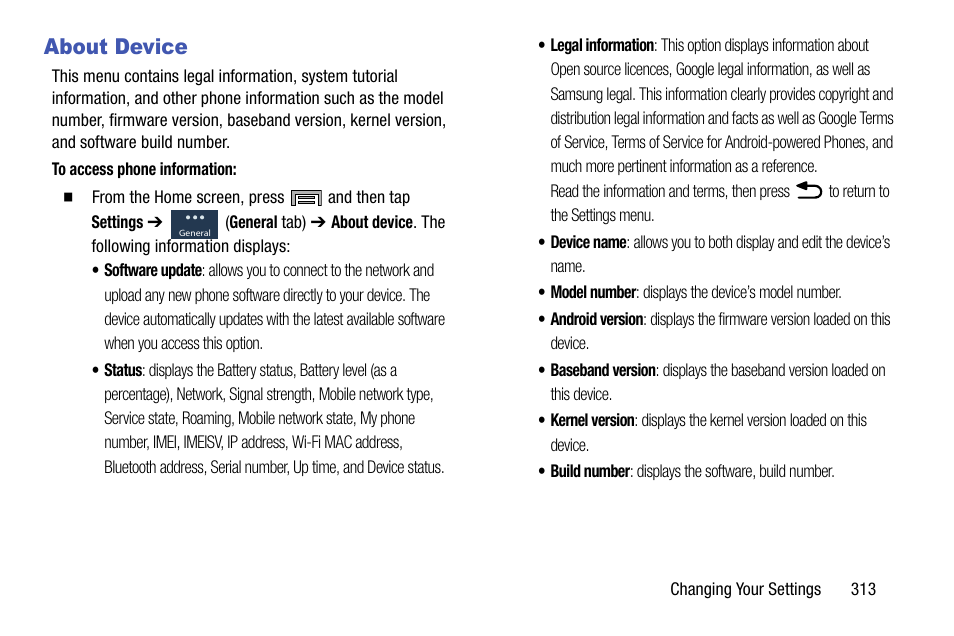 About device | Samsung SM-N900TZWETMB User Manual | Page 319 / 375