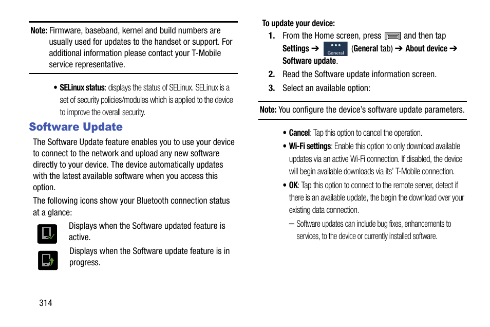 Software update | Samsung SM-N900TZWETMB User Manual | Page 320 / 375