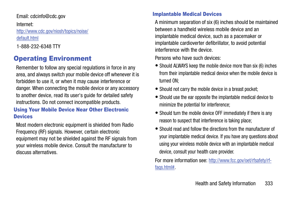 Operating environment | Samsung SM-N900TZWETMB User Manual | Page 339 / 375