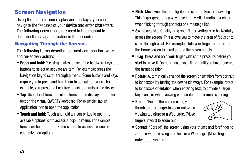 Screen navigation | Samsung SM-N900TZWETMB User Manual | Page 46 / 375